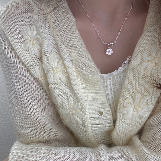 Versatile And Fresh Cherry Blossom Necklace