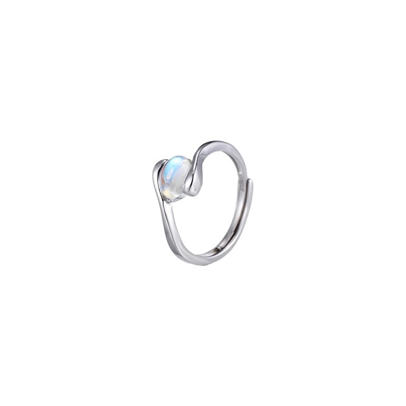 Moonstone Ring With A Light-luxury Niche Design And Adjustable Fit