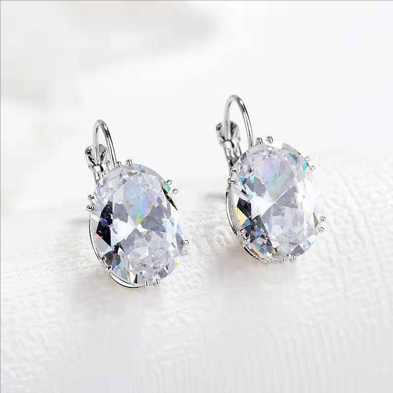 Affordable Luxury Niche Colored Gemstone Stud Earrings
