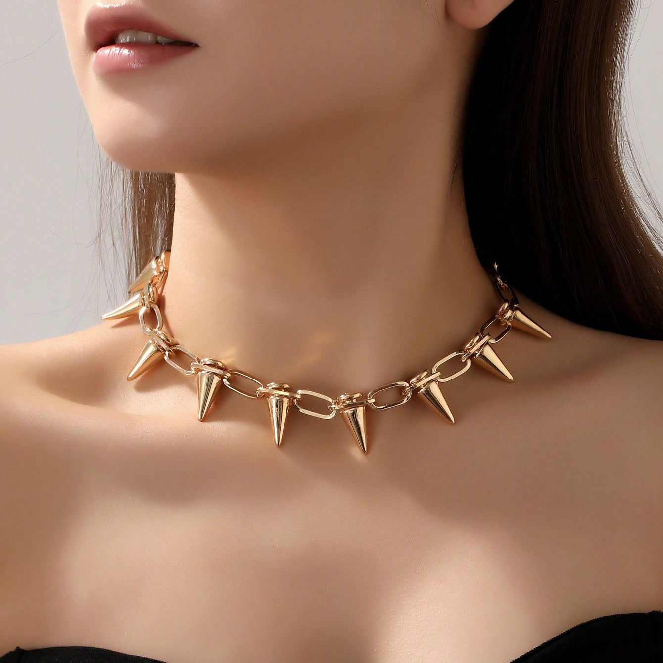 Personalized Punk-styled Stud Pendant Necklace