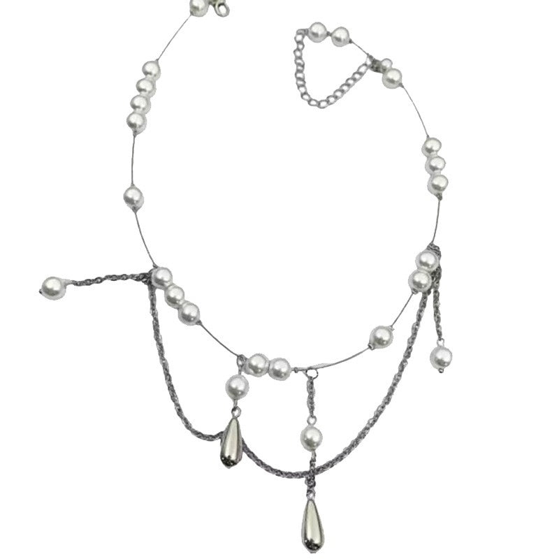 Waterdrop Pearl Tassel Necklace With A Niche Designer-Look