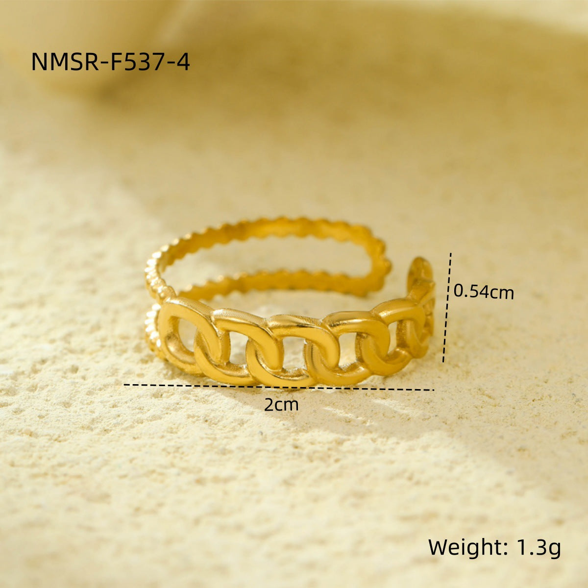 New Niche Stainless Steel Adjustable Ring In The Instagram Style