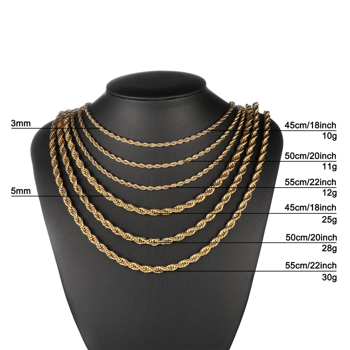Stainless Steel Twist Chain Titanium Steel Necklace Clavicle Chain
