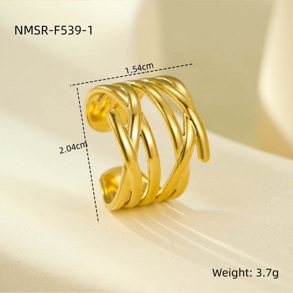 New Niche Stainless Steel Adjustable Ring In The Instagram Style